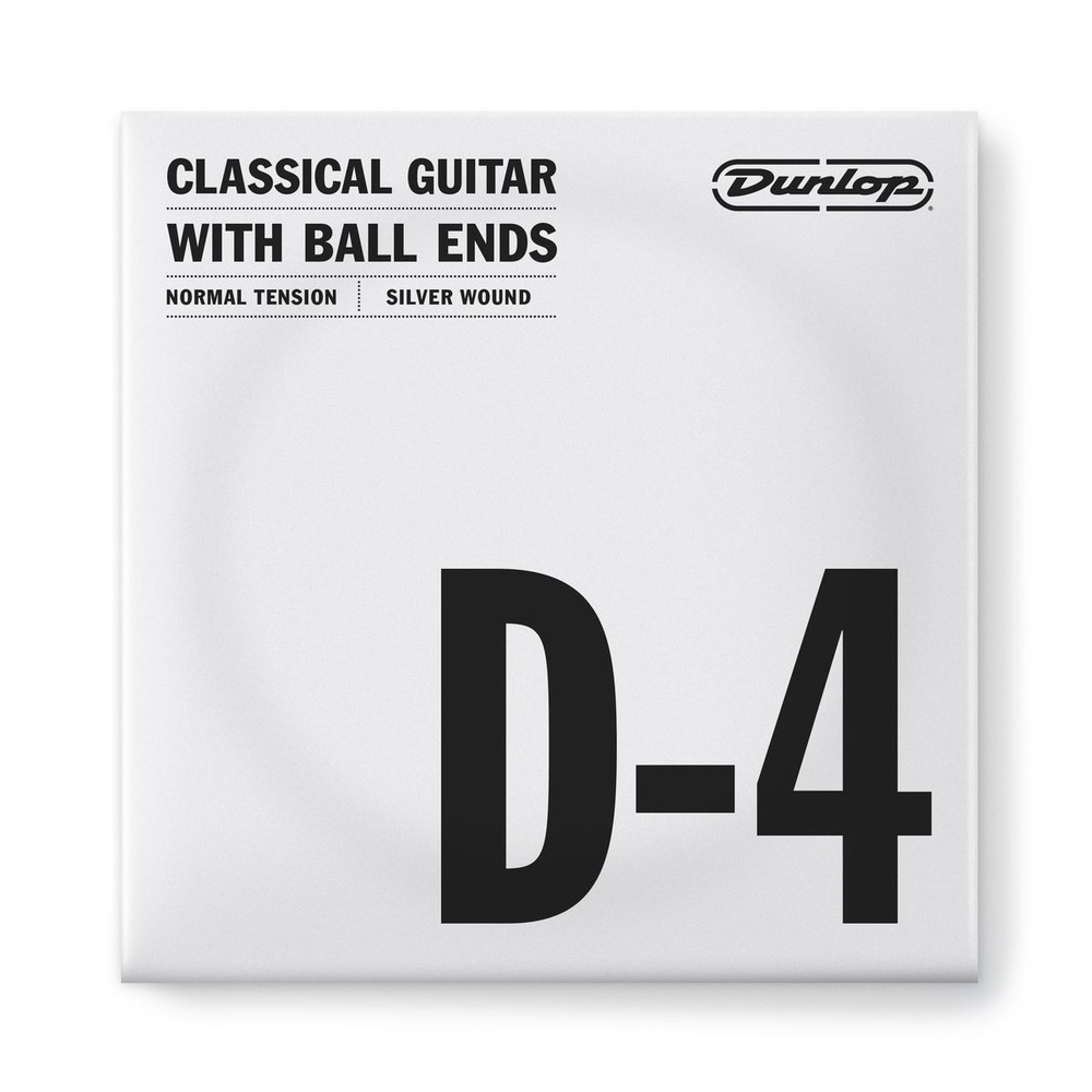 Струны для классической гитары DUNLOP DCV04DNB Nylon Silver Wound Ball Ends D-4