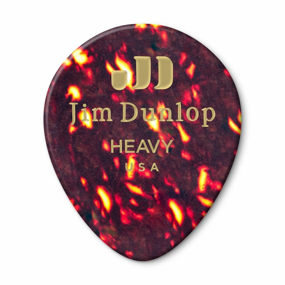 Медиатор DUNLOP 485P05HV Celluloid Shell Teardrop Heavy 12Pack