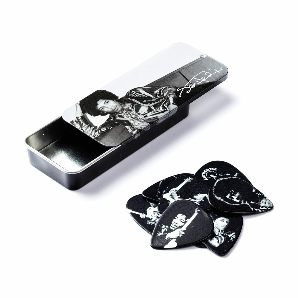 Медиатор DUNLOP JHPTR05H Jimi Hendrix Silver Portrait Pick Tin