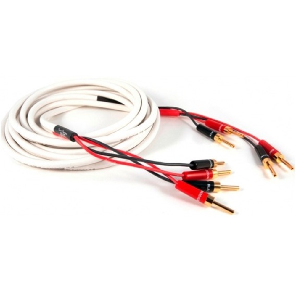 Акустический кабель Single-Wire Banana - Banana Black Rhodium RUMBA 3.0 m White