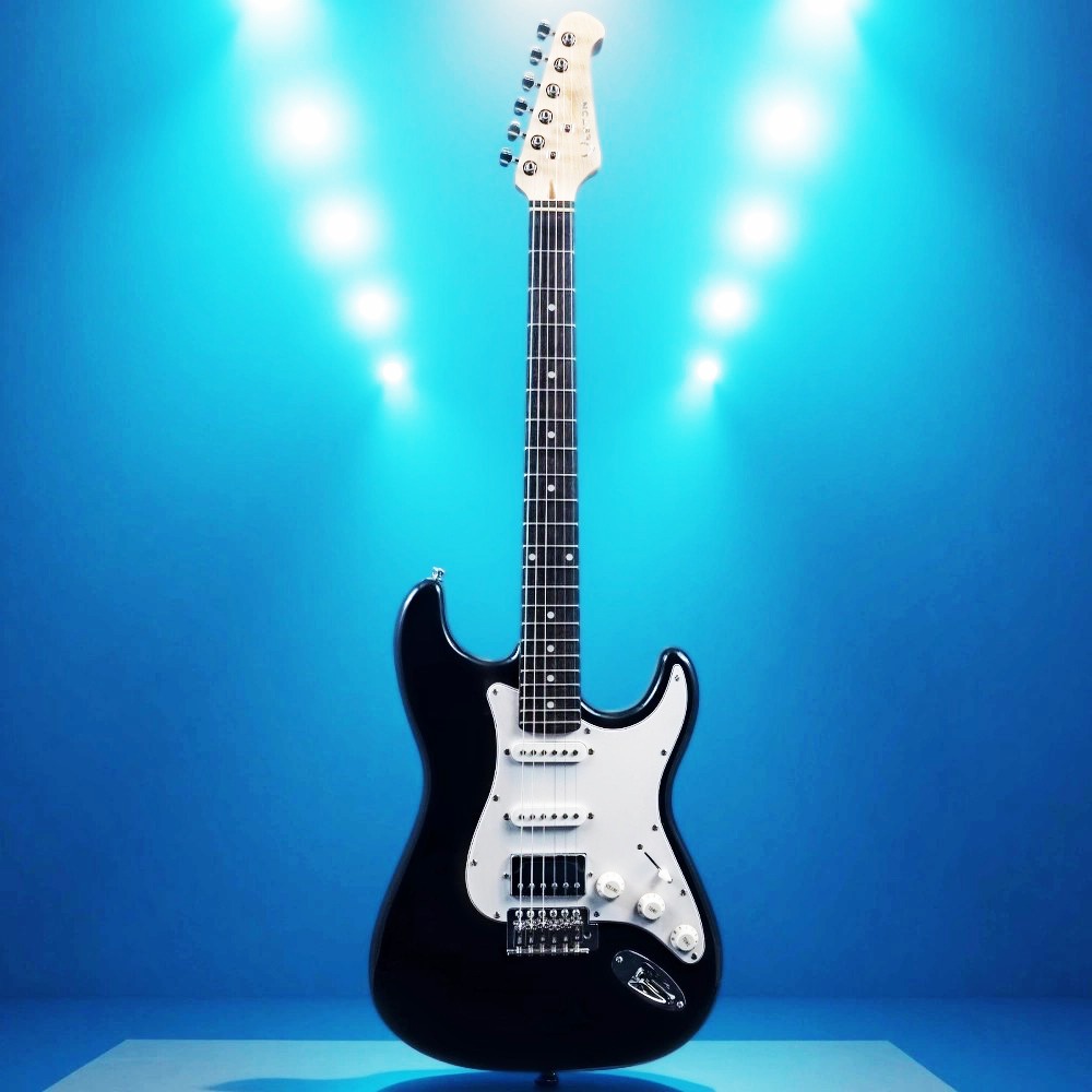 Электрогитара шестиструнная VESTON ST-HSS BK