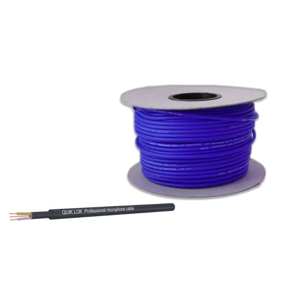 Кабель микрофонный в нарезку QUIK LOK CH02230 blue 100.00 m