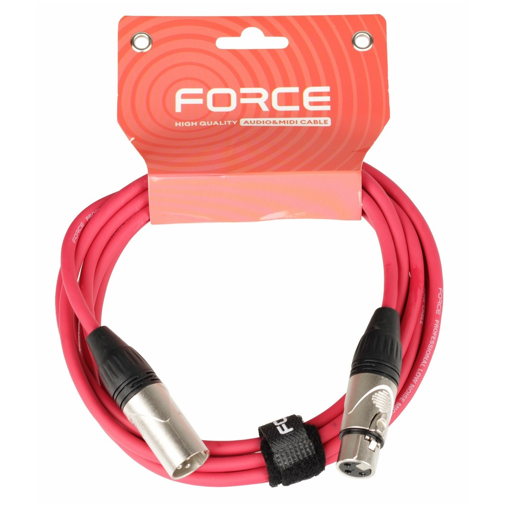 Кабель аудио 1xXLR - 1xXLR FORCE FMC-05/10 RD 10.0m