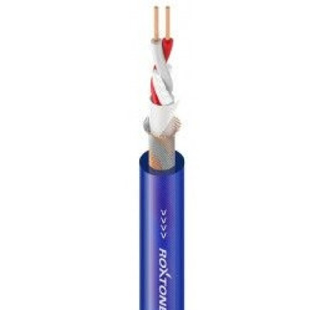 Кабель микрофонный на катушках Roxtone MC020/100 Blue 100.0m
