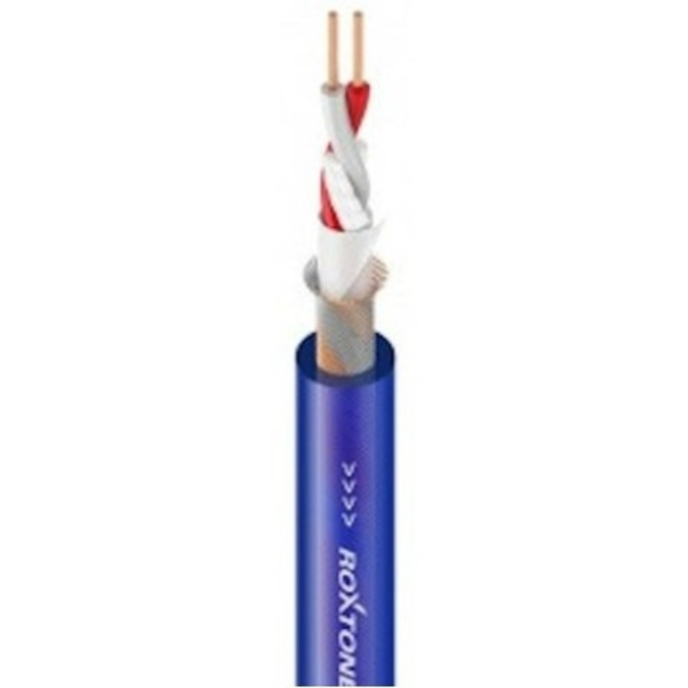 Кабель микрофонный на катушках Roxtone MC010/100 Blue 100.0m