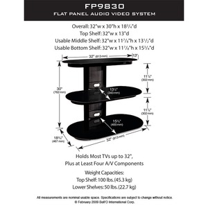 Тумба для ТВ BellO FP-9830