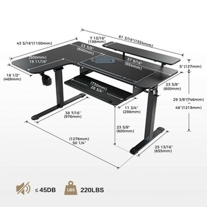 Стол для для компьютера Eureka ERK-L60L-B-PRO-V1-EU