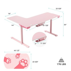 Стол для для компьютера Eureka ERK-L60L-PK-V2