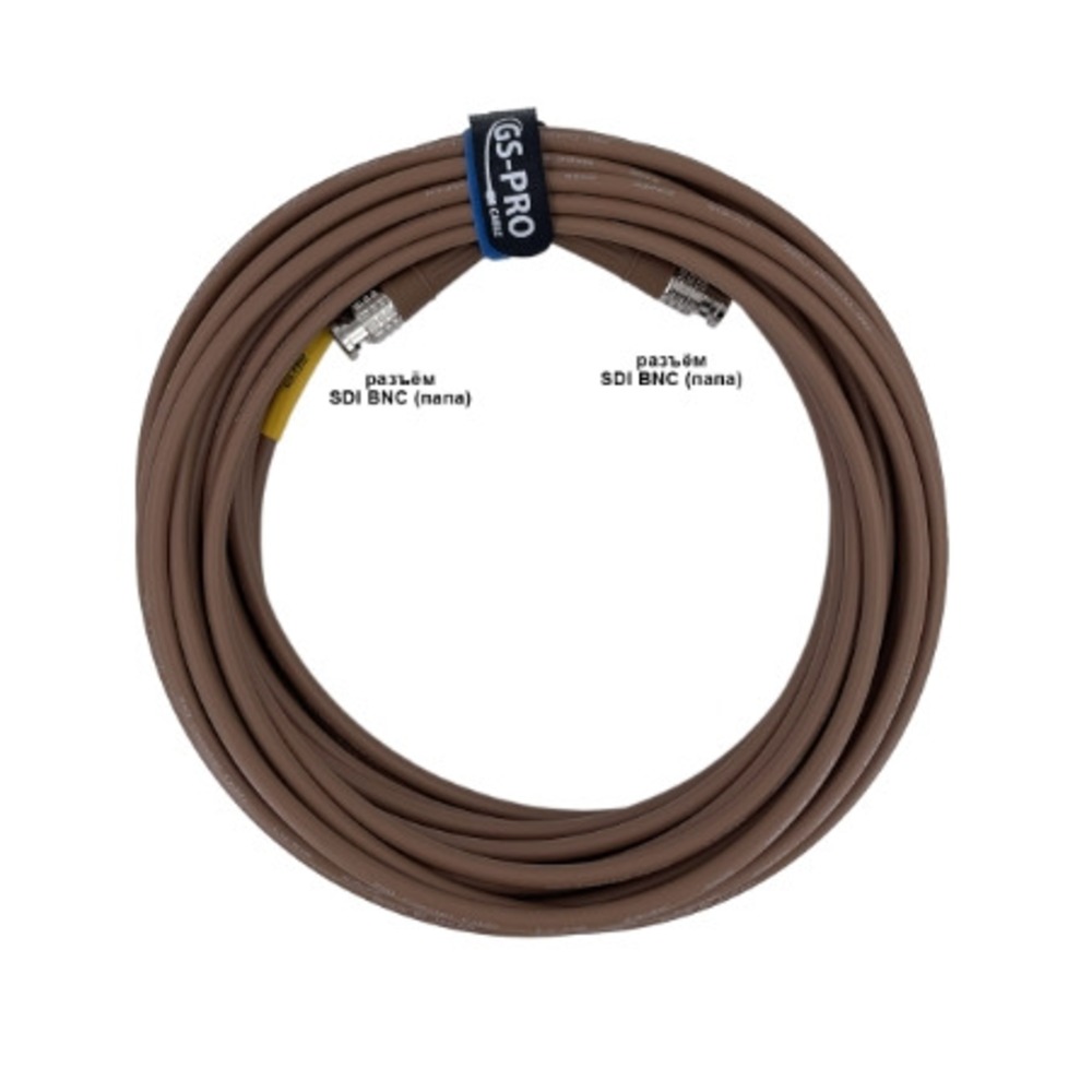 Кабель видео 1xBNC - 1xBNC GS-PRO 12G SDI BNC-BNC mob brown 15.0m
