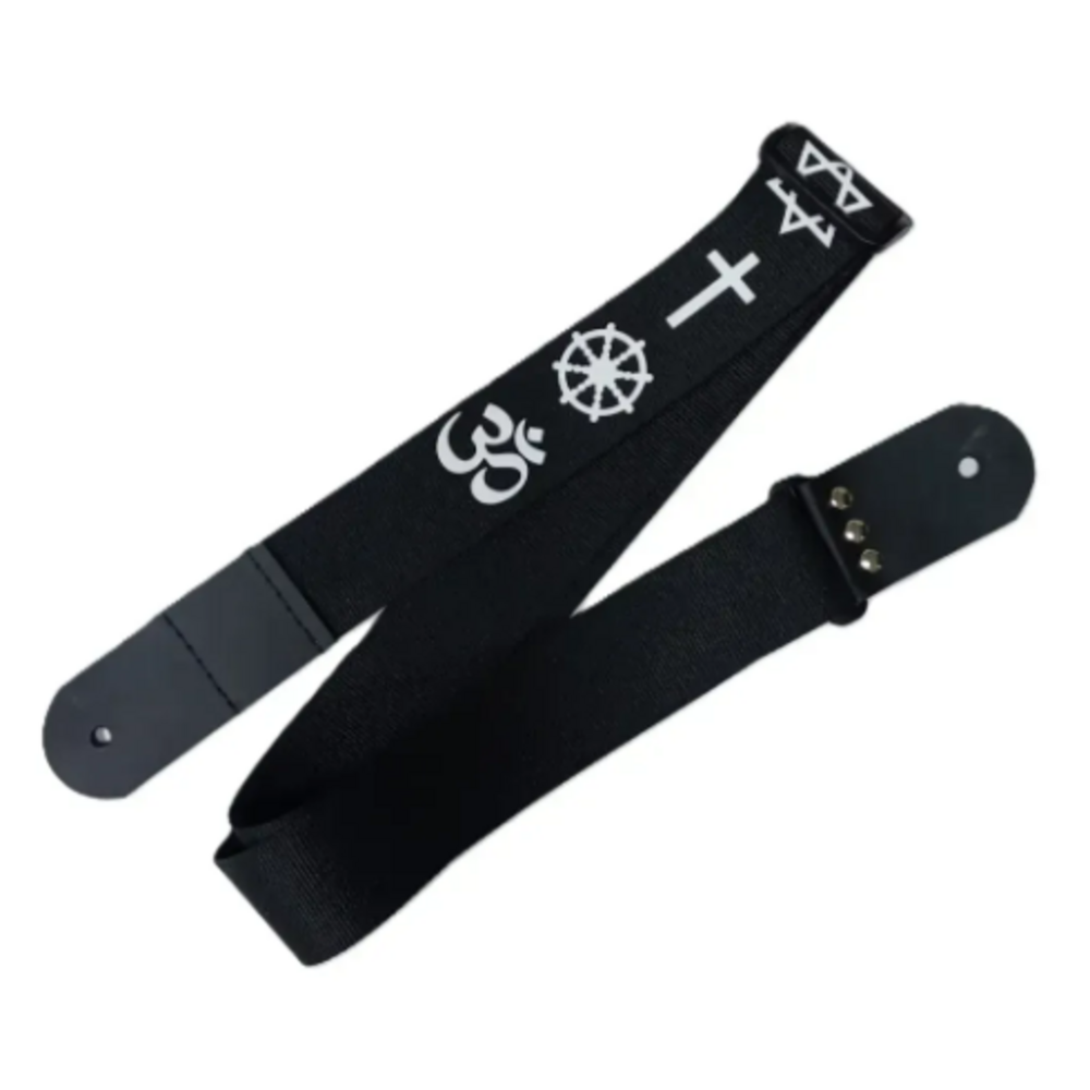 Ремень для гитары MEZZO MZ-RG-5ApSymbolsBk