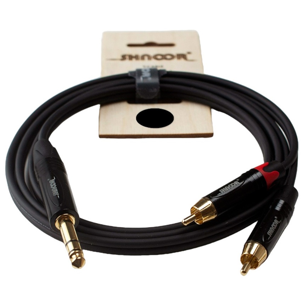 Кабель аудио 1xJack - 2xRCA Shnoor JS2RCA 5.0m