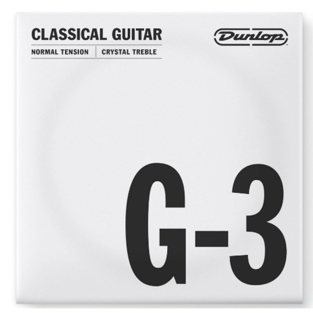 Струны для классической гитары DUNLOP DCY03GNS Nylon Crystal Treble G-3 струна G
