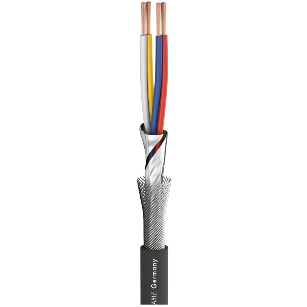 Кабель микрофонный на катушках Sommer Cable 200-0301 SC-Square 4-Core MKII Black 100.0m