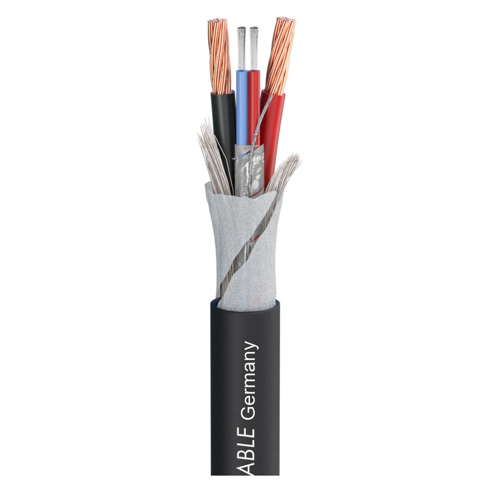 Кабель AES/EBU + 1 питание Sommer Cable 500-0101-1FC SC-Kolorith 1 CPR-Version Black 100.0m