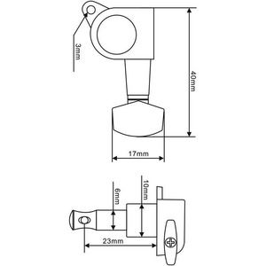 Колок для гитары Fleor Z10553