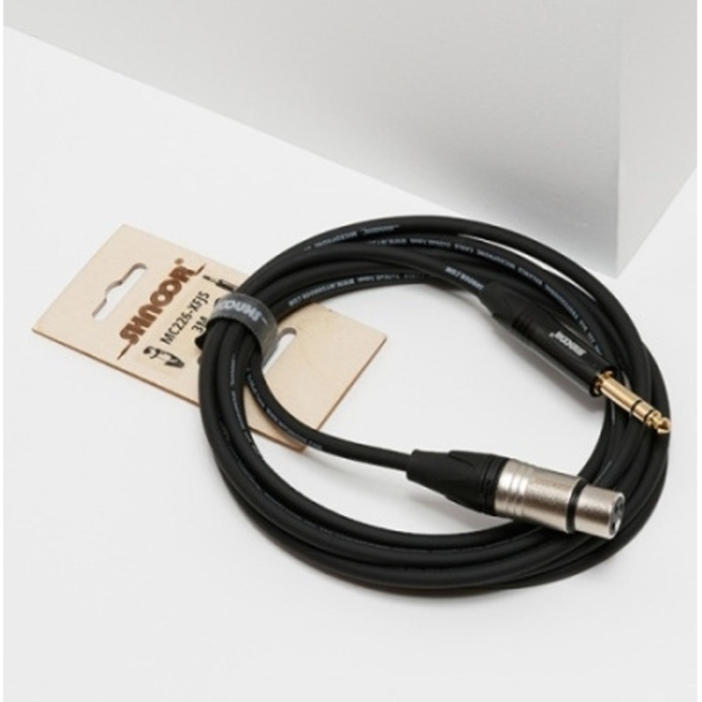 Кабель аудио 1xJack - 1xXLR Shnoor MC226-XFJS 3.0m
