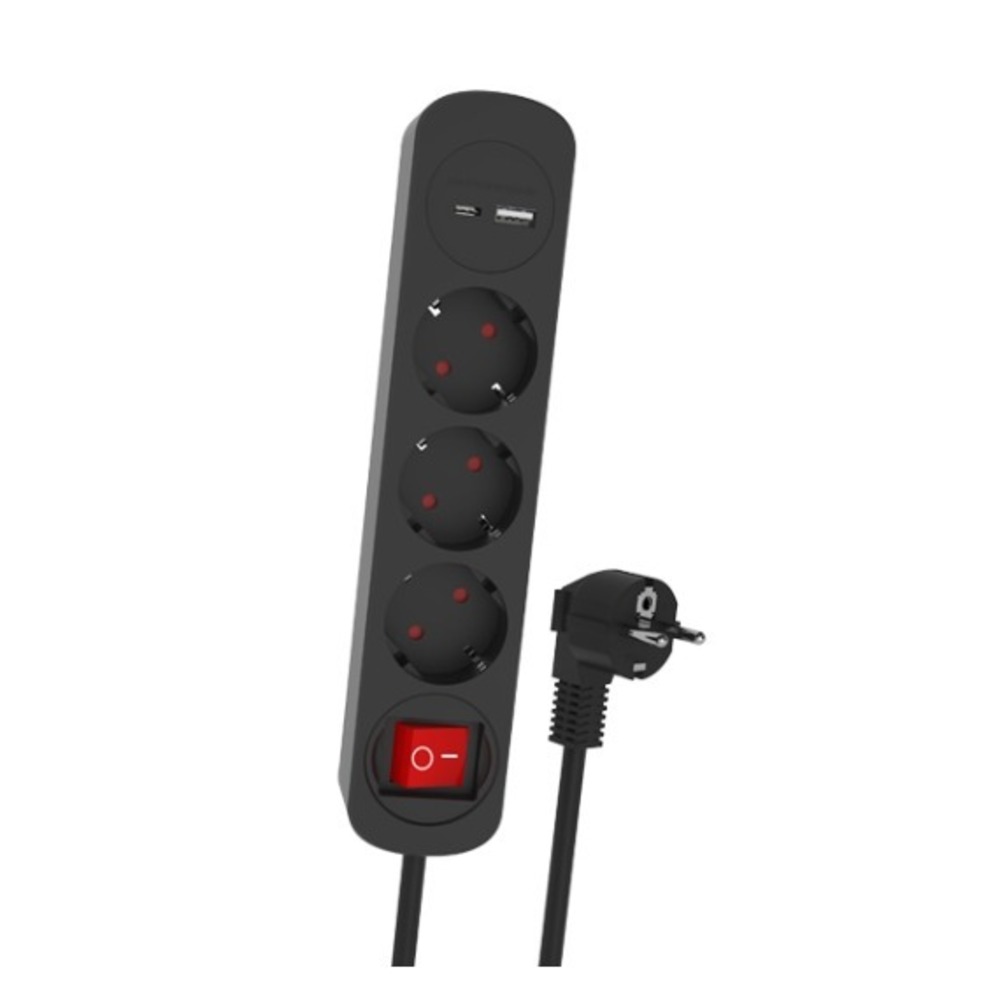 Удлинитель электрический Ritmix RM-231CK Black