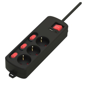 Удлинитель электрический Ritmix RM-231CKOP Black