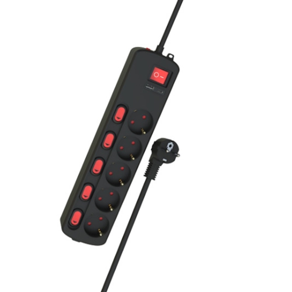 Удлинитель электрический Ritmix RM-351CKOP Black