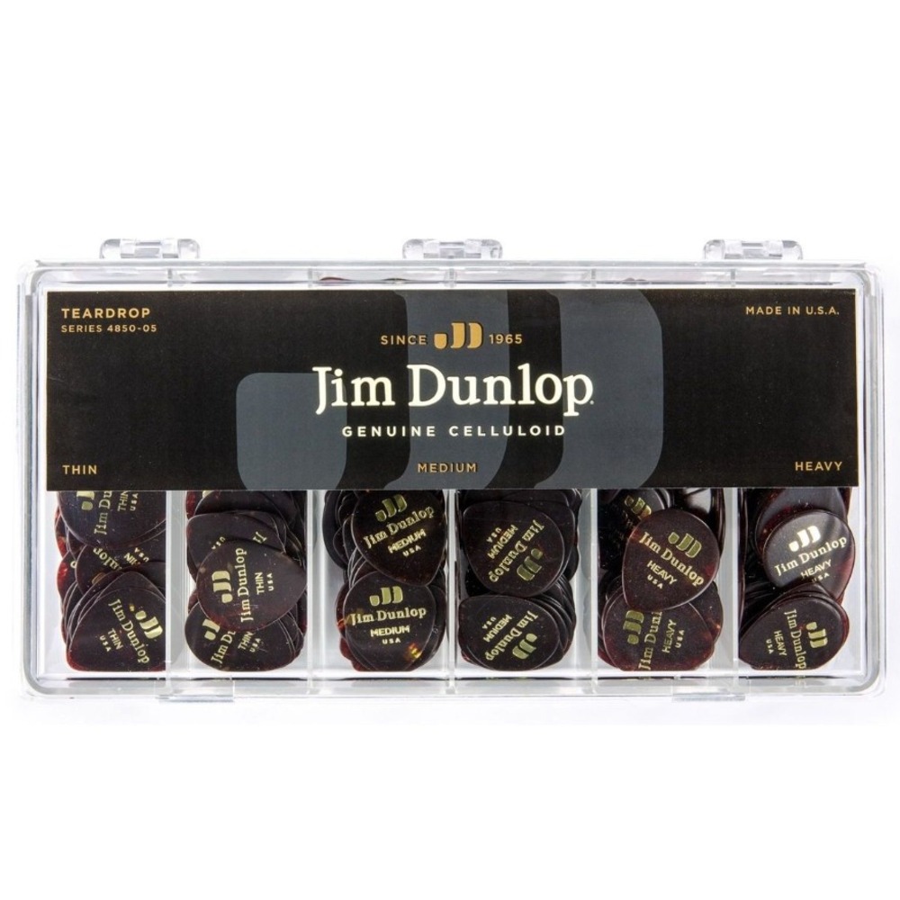 Медиатор DUNLOP 485005 Celluloid Shell Teardrop Display