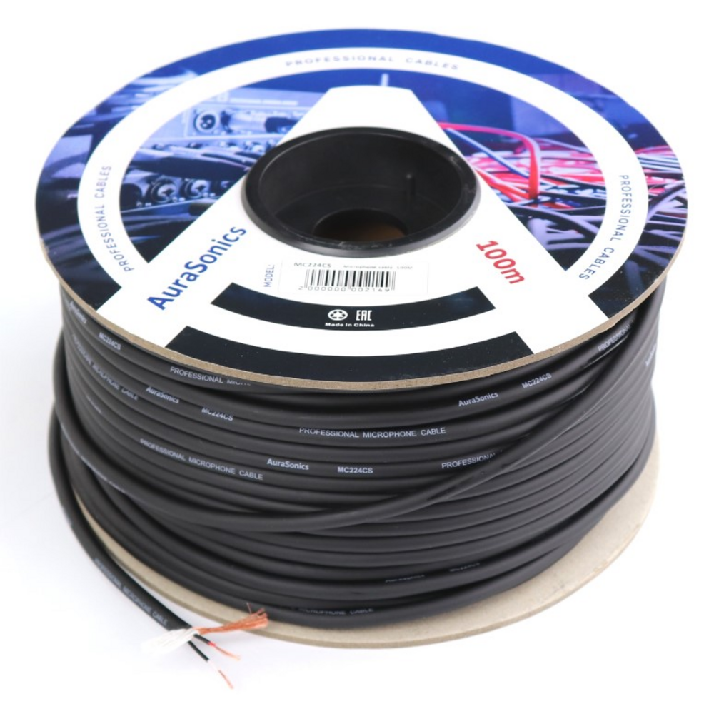 Кабель микрофонный на катушках AuraSonics MC224CS-100