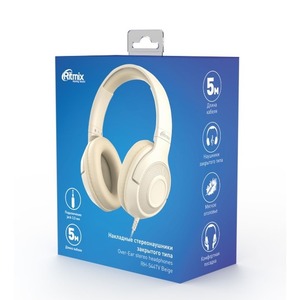 Наушники накладные классические Ritmix RH-544TV Beige