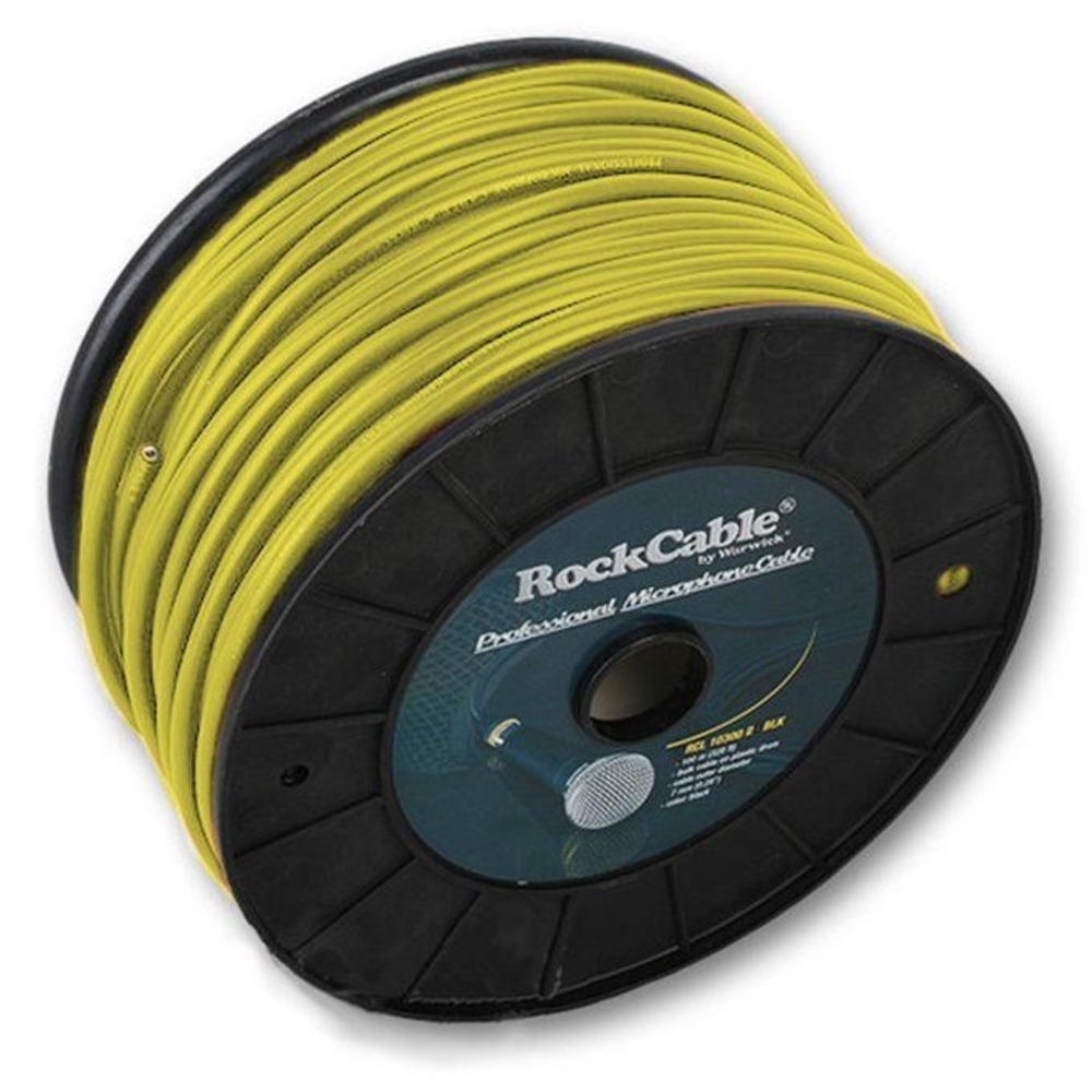 Кабель микрофонный на катушках Rockcable RCL10303 D6 YE 100.0m