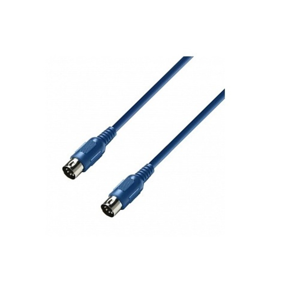Кабель аудио 1xDIN - 1xDIN Adam Hall K3MIDI0075BLU  0.75m