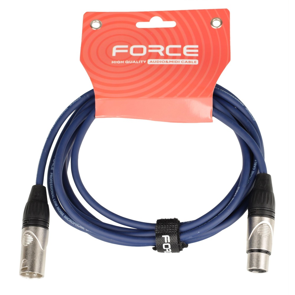 Кабель аудио 1xXLR - 1xXLR FORCE FMC-05/4.5 BL 4.5m