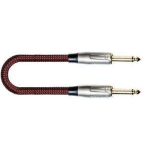 Кабель аудио 1xJack - 1xJack Leem FBS-3 BK/RD 3.0m
