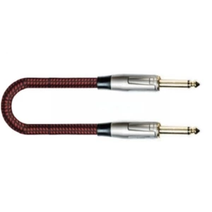 Кабель аудио 1xJack - 1xJack Leem FBS-5 BK/RD 5.0m