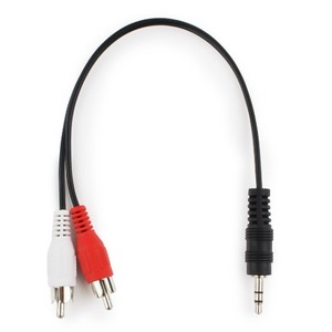 Кабель аудио 1xMini Jack - 2xRCA Cablexpert CCA-458-0.2M-N 0.2m