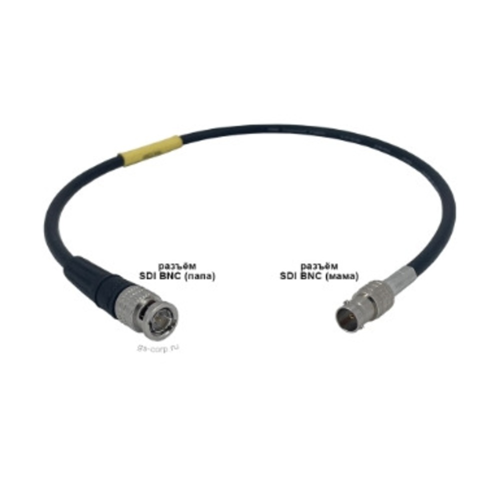 Кабель видео 1xBNC - 1xBNC GS-PRO 12G SDI BNC F-BNC M black 0.1m