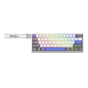 Клавиатура игровая AULA WIN60HE MAX White-Gray-Blue