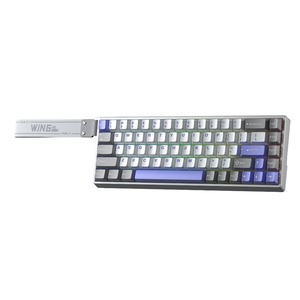 Клавиатура игровая AULA WIN68HE MAX Gray-White-Blue