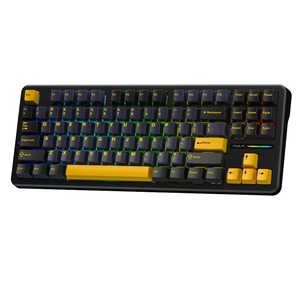 Клавиатура игровая AULA F87 3in1 (BT, 2.4 GHz, Wired) Black-Dark Blue-Orange