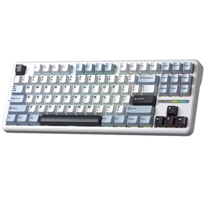 Клавиатура игровая AULA F87 3in1 (BT, 2.4 GHz, Wired) Blue-White-Purple