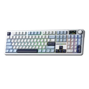 Клавиатура игровая AULA F108 Pro Light Blue-White-Black