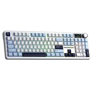 Клавиатура игровая AULA F108 Pro Light Blue-White-Black