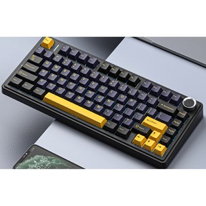Клавиатура игровая AULA F75 Black-Dark Blue-Orange Light Green Switches