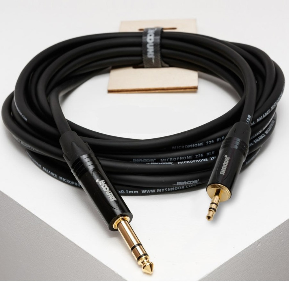 Кабель аудио 1xMini Jack - 1xJack Shnoor MC226-MJJS-B 6.0m
