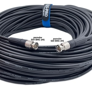 Кабель видео 1xBNC - 1xBNC GS-PRO 6G SDI BNC-BNC mob black 25.0m