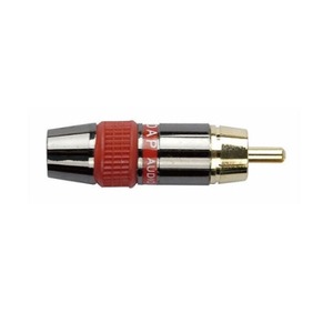 Разъем RCA (Папа) DAP Audio RCA connector male Black housing Red endcap