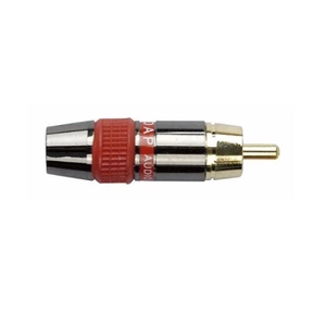 Разъем RCA (Папа) DAP Audio RCA connector male Black housing Red endcap