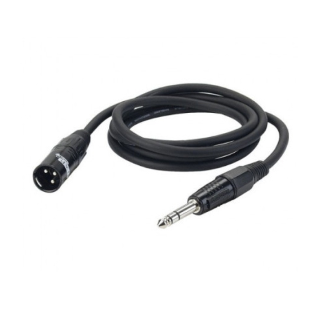 Кабель аудио 1xJack - 1xXLR DAP Audio 3.0m разъемы XLRM/Jack Stereo Black