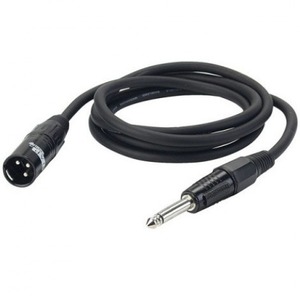 Кабель аудио 1xJack - 1xXLR DAP Audio XLRM/Jack Mono Black 6.0m