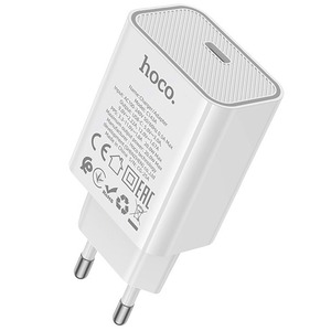 Сетевое зарядное устройство универсальное hoco 6942007652063 C14 белый