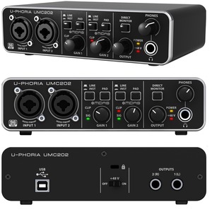Внешняя звуковая карта с USB Behringer UMC202