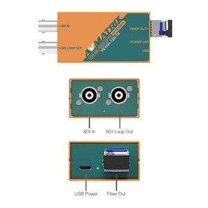 Преобразователь Оптические медиаконвертеры AVMATRIX FE1121-12G SDI 10км