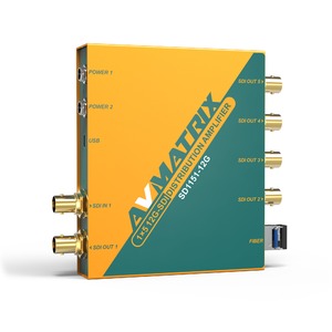 Усилитель-раcпределитель Цифровое видео (SDI) и Аудио (S/PDIF) AVMATRIX SD1151 12G-SDI 15